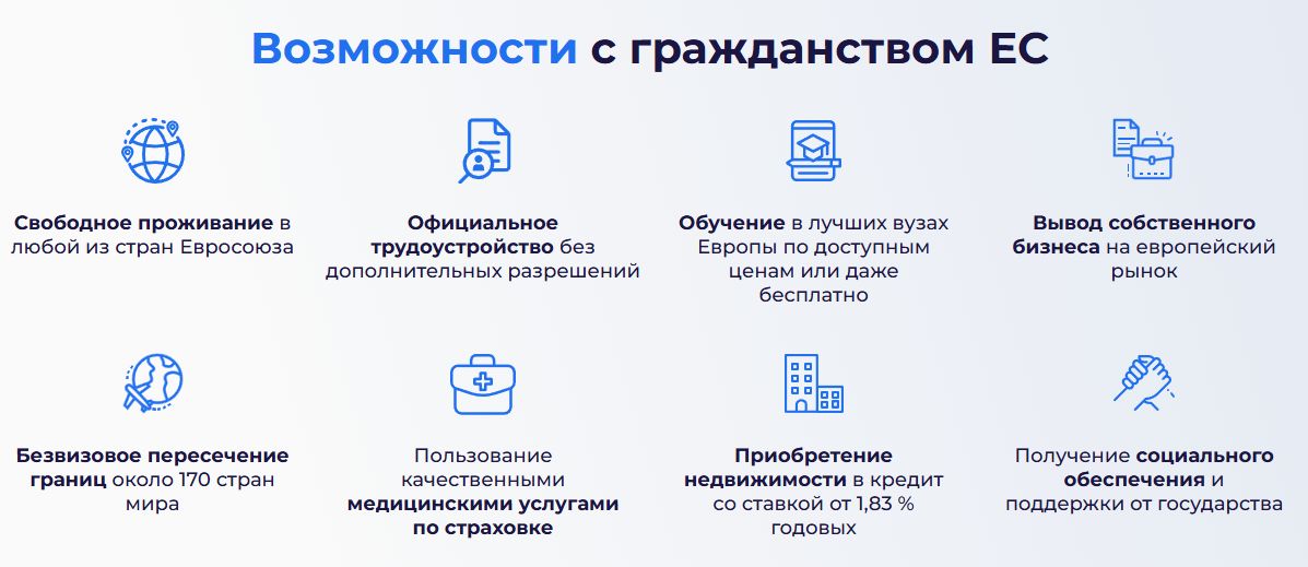 EUPassForYou возможности с гражданством ЕС